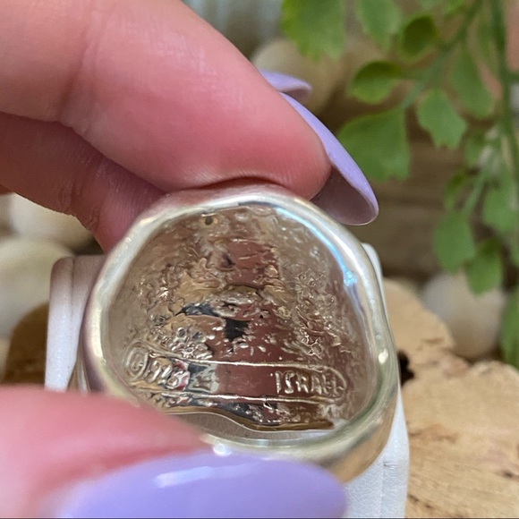 Israel sterling silver .925 leaf ring size 10 - Picture 10 of 10